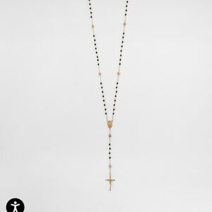 Dolce & Gabbana Gold and Black Rosary Necklace